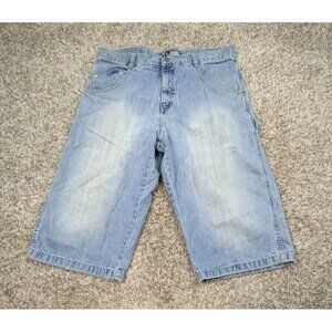 Vintage Southpole Jean Shorts Men's 38 Blue Baggy 18" Inseam Y2K Rap Hip Hop
